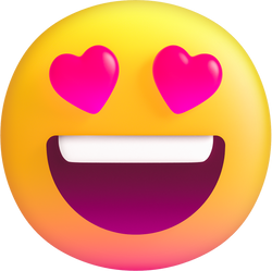 3D Stylized In Love Emoji
